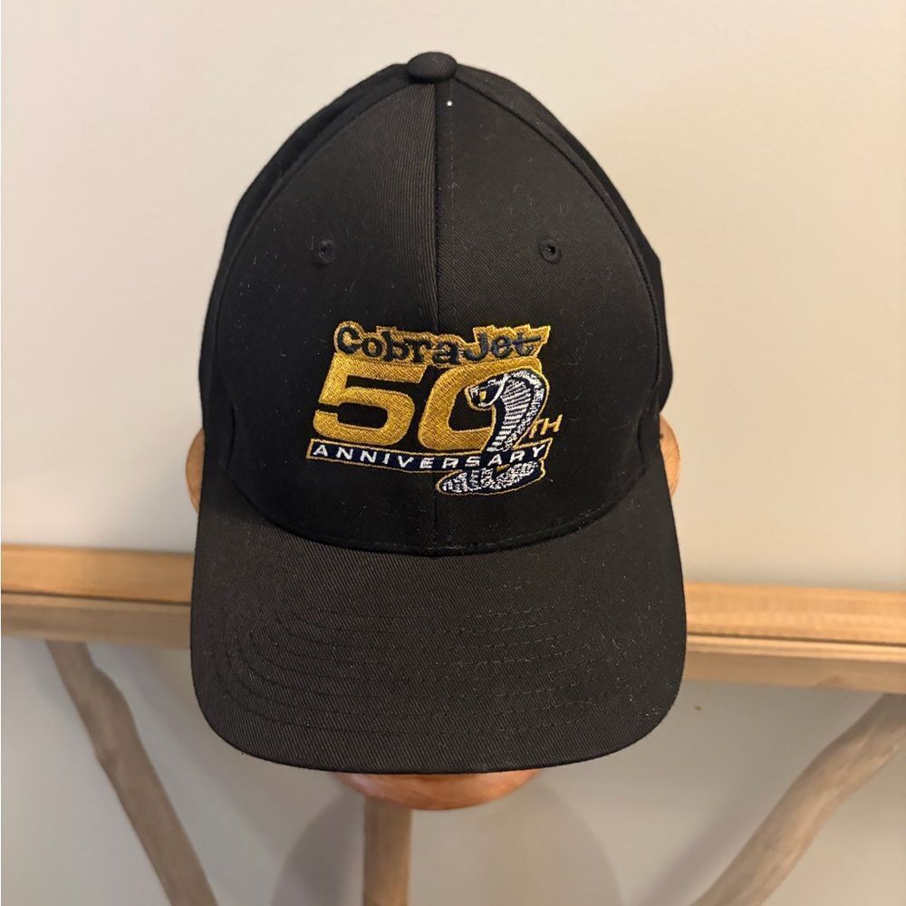Cobra Jet 50th Anniversary embroidered flex fit Black Cap. Size L/XL